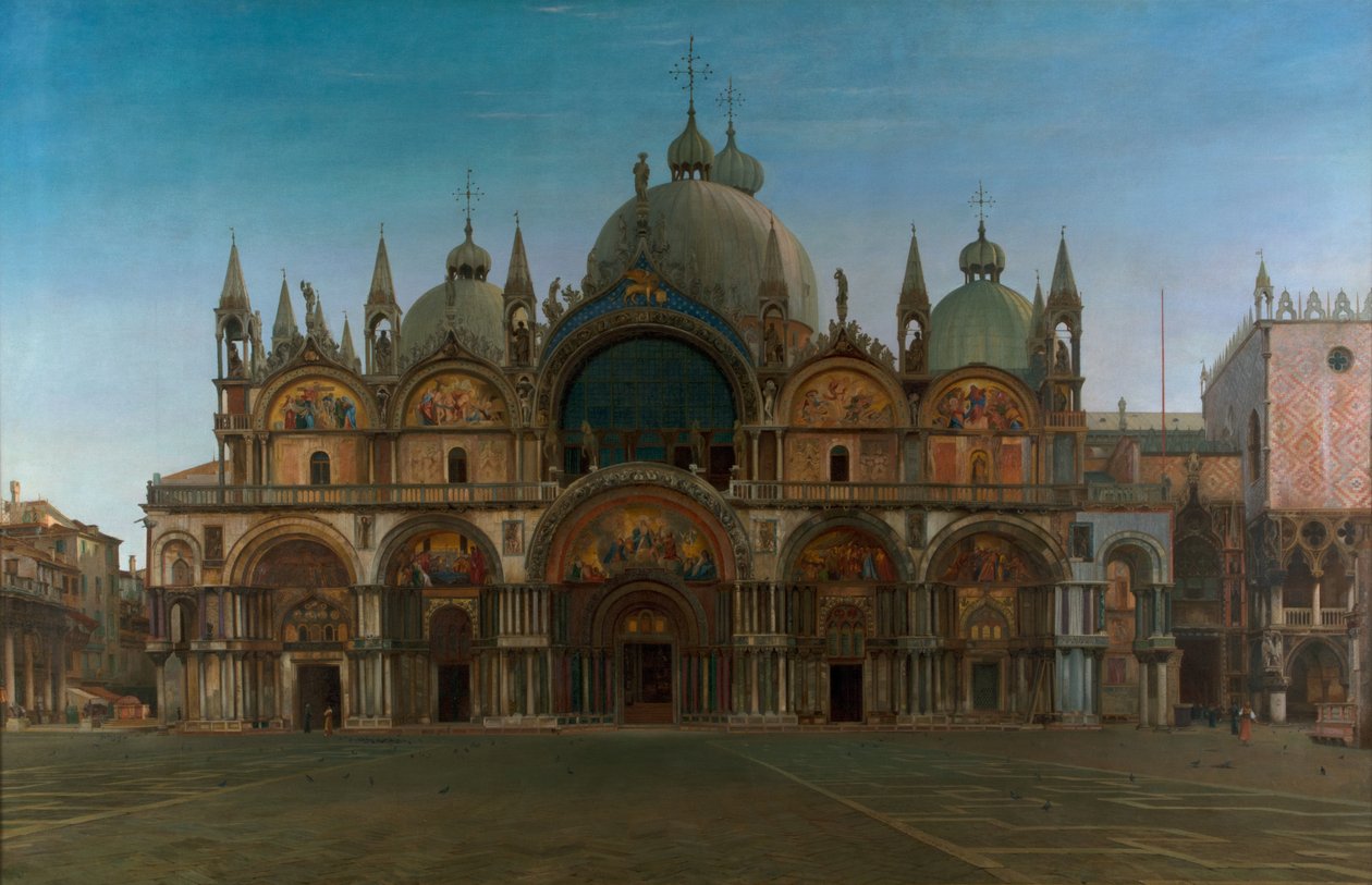 San Marcon basilikan läntinen julkisivu, Venetsia, Italia 作： ジョン・ワールトン・バニー