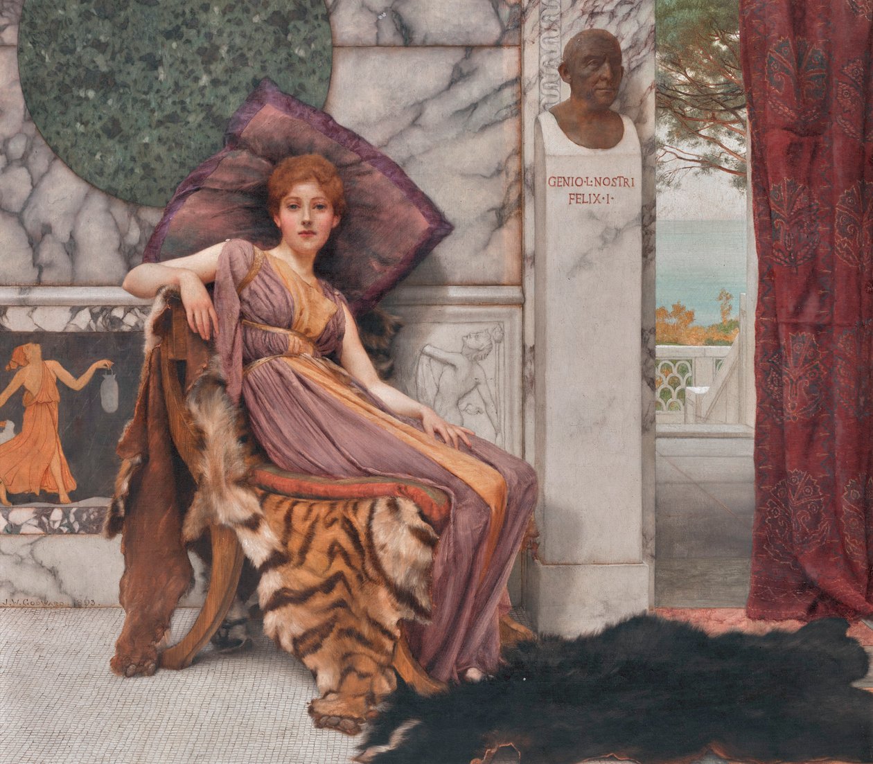 ドルチェ・ファル・ニエンテ』（1893年） 作： ジョン・ウィリアム・ゴッドワード