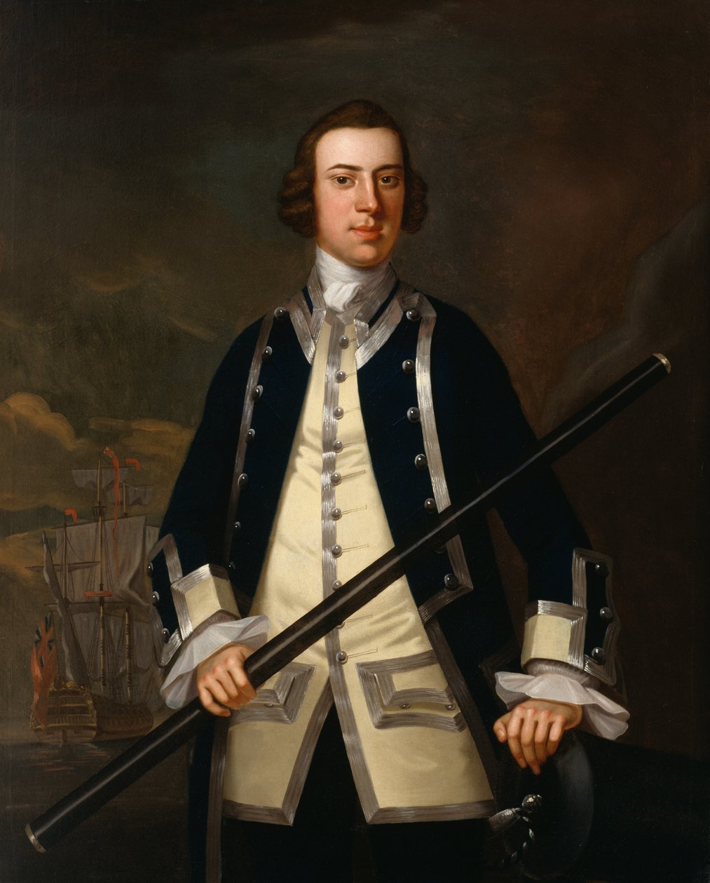 アウグストゥスケッペル（1725-86）c.1749として伝統的に知られている海軍将校の肖像 作： ジョン・ウォラストン