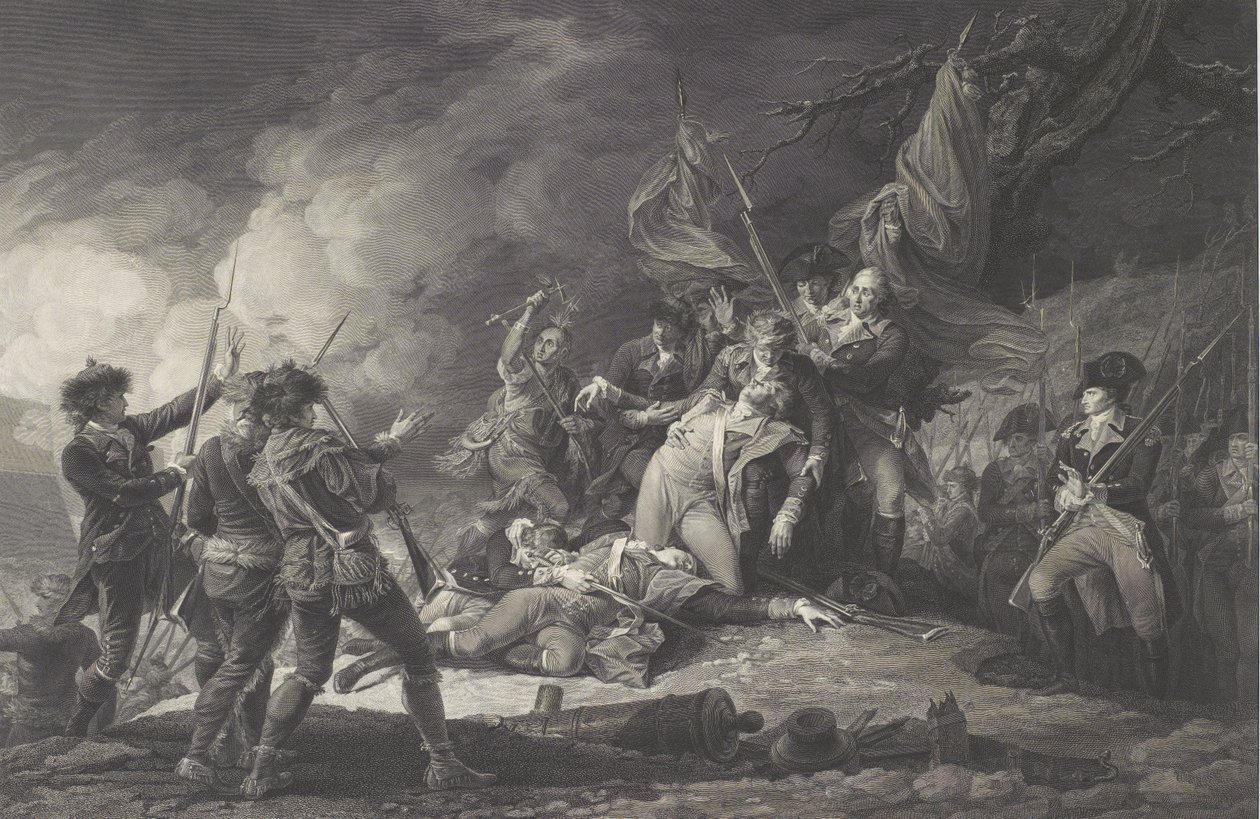 モンゴメリー将軍の死、ケベックの攻撃、1775年12月、1798年 作： トランブル後のジョン