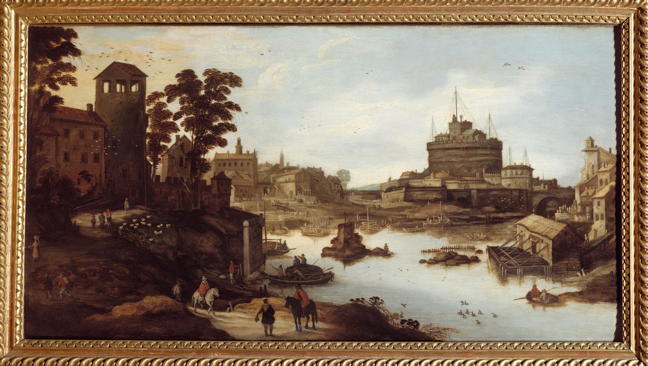 ローマのテベレ川(Tevere)とサンタンジェロ城(Castel Sant