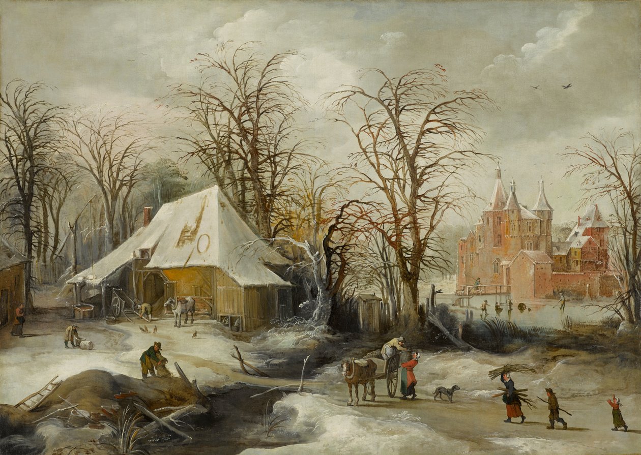 冬の風景、1625～1630年頃（キャンバスに油彩） 作： JoosまたはJossede The Younger Momper