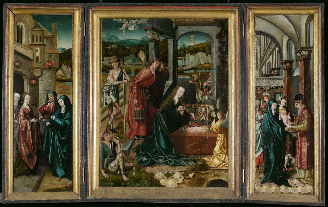 ベツレヘムのトリプティク、1540年頃（木に絵を描く） 作： Joos van（attr。To）Cleve