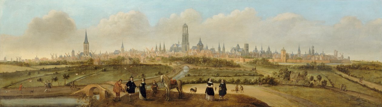 ユトレヒト市街の眺め 作： Joost Cornelisz Droochsloot