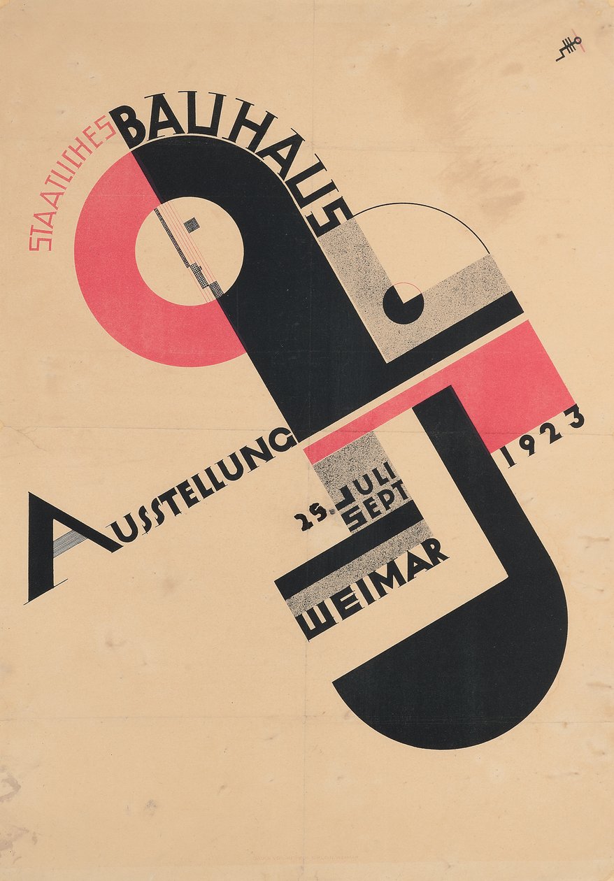 国内発送 1923年のバウハウス展のポスター コレクション