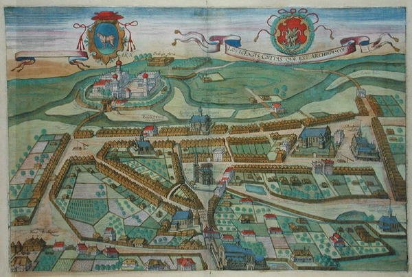 ゲオルク・ブラウン（1541-1622）とフランツ・ホーゲンブルク（1535-90）による「Civitates Orbis Terrarum」より、ロビセンシス、1572年頃（彩色済み彫刻） 作： Joris（後）Hoefnagel