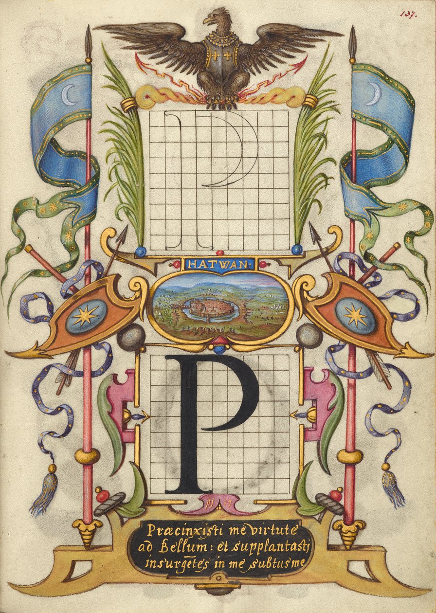 Anleitung zum Konstruieren des Buchstabens P 作： ヨリス・ヘフナーゲル