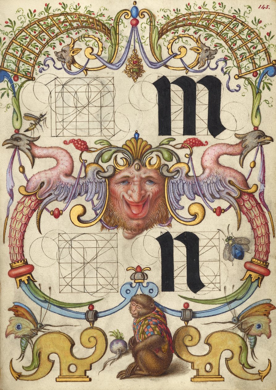 Anleitung zum Konstruieren der Buchstaben m und n 作： ヨリス・ヘフナーゲル