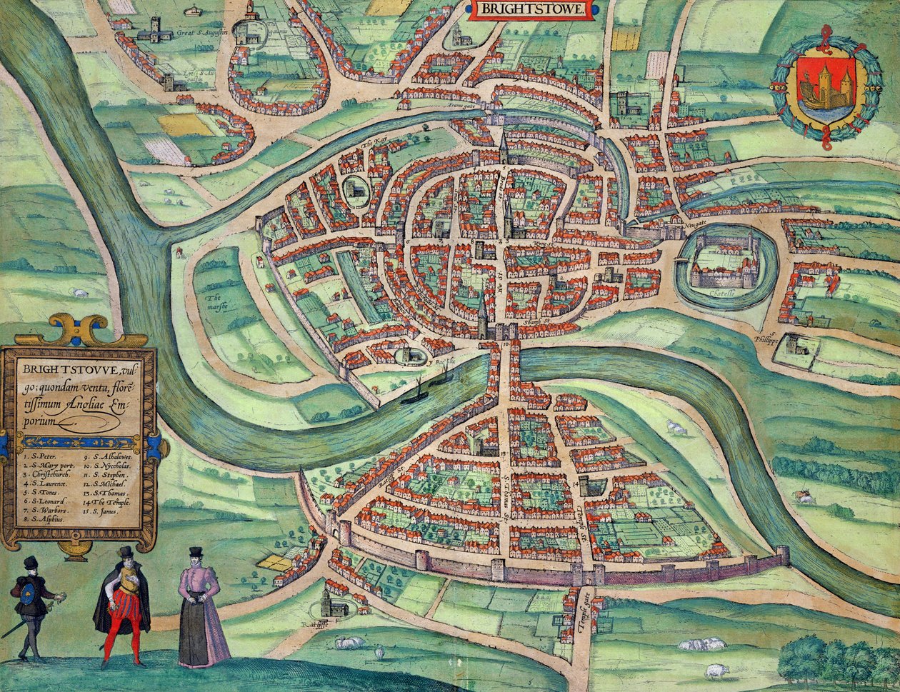 Braun（1541-1622）とFranz Hogenbergh（1535-90）による「世界」からのローマの地図c.1572-1617 作： ヨリス・ヘフナーゲル