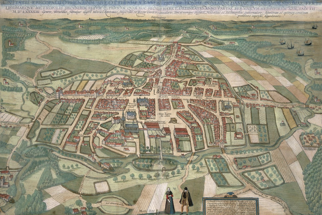 Braun（1541-1622）とFranz Hogenbergh（1535-90）1597による「世界」からのローマの地図 作： ヨリス・ヘフナーゲル