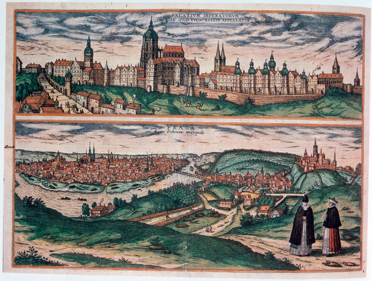プラハ、c1572のビュー 作： ヨリス・ヘフナーゲル