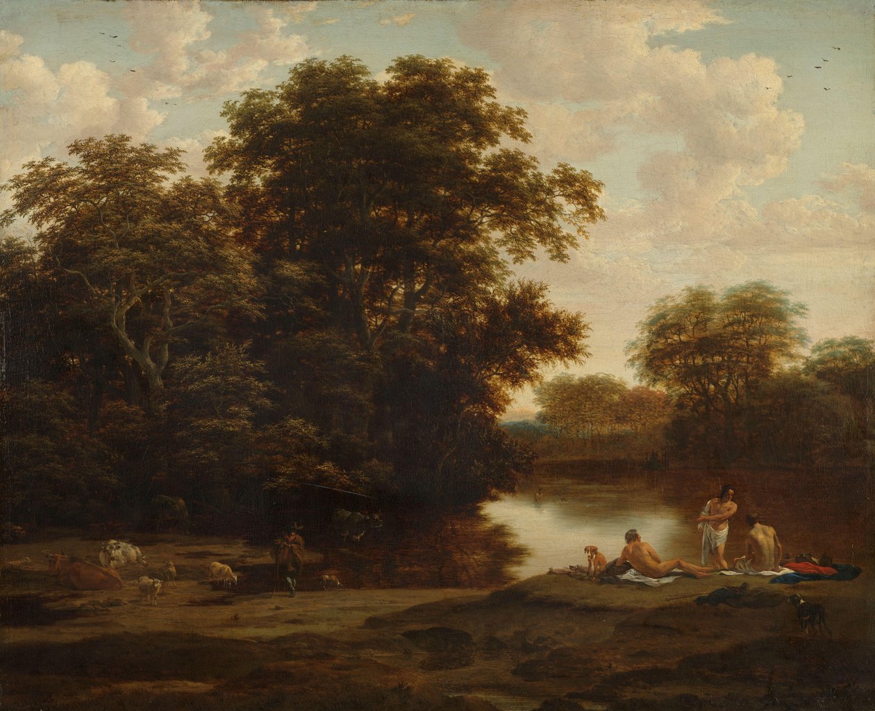 水浴のある風景 作： Joris van der Haagen