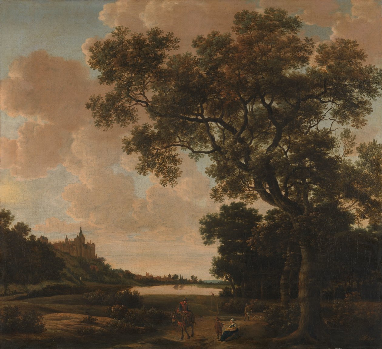 Schwanenburg のある風景、クレーヴェス 作： Joris van der Haagen
