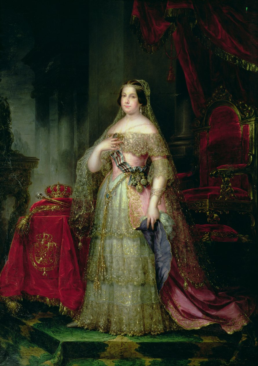 スペインの女王イザベラ2世（1830〜1904年） 作： ホセ・グティエレス・デ・ラ・ベガ