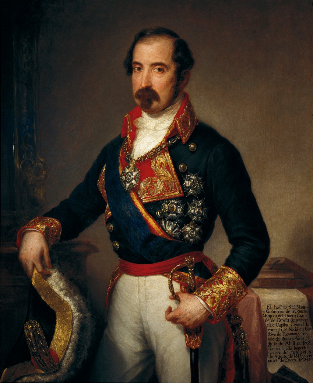 ドゥエロ侯爵マヌエル・グティエレス・デ・ラ・コンチャ・イ・イリゴイェン（1808-1874）の肖像 作： ホセ・グティエレス・デ・ラ・ベガ