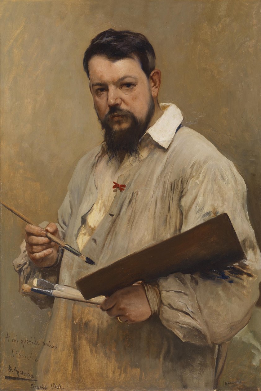 スペイン語： El pintor Joaquín Sorolla 画家ホアキン・ソローリャ 作： ホセ・ヒメネス・アランダ