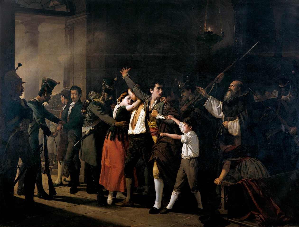 ブエン スチェソでのスペインの愛国者の銃撃 (1808 年 5 月 3 日の夜明け) 作： ホセ・マルセロ・コントレラス・イ・ムニョス