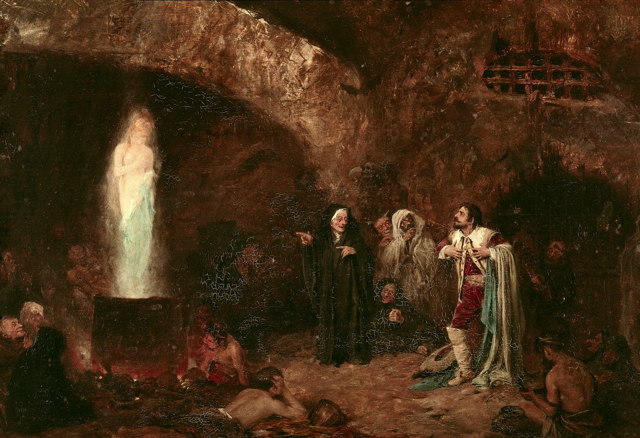"The witches or Faust " ヨハン・ヴォルフガング・フォン・ゲーテ（1749-1832）の作品のためのイラスト（絵画）。 作： ホセ・ベンリウレ・イ・ギル