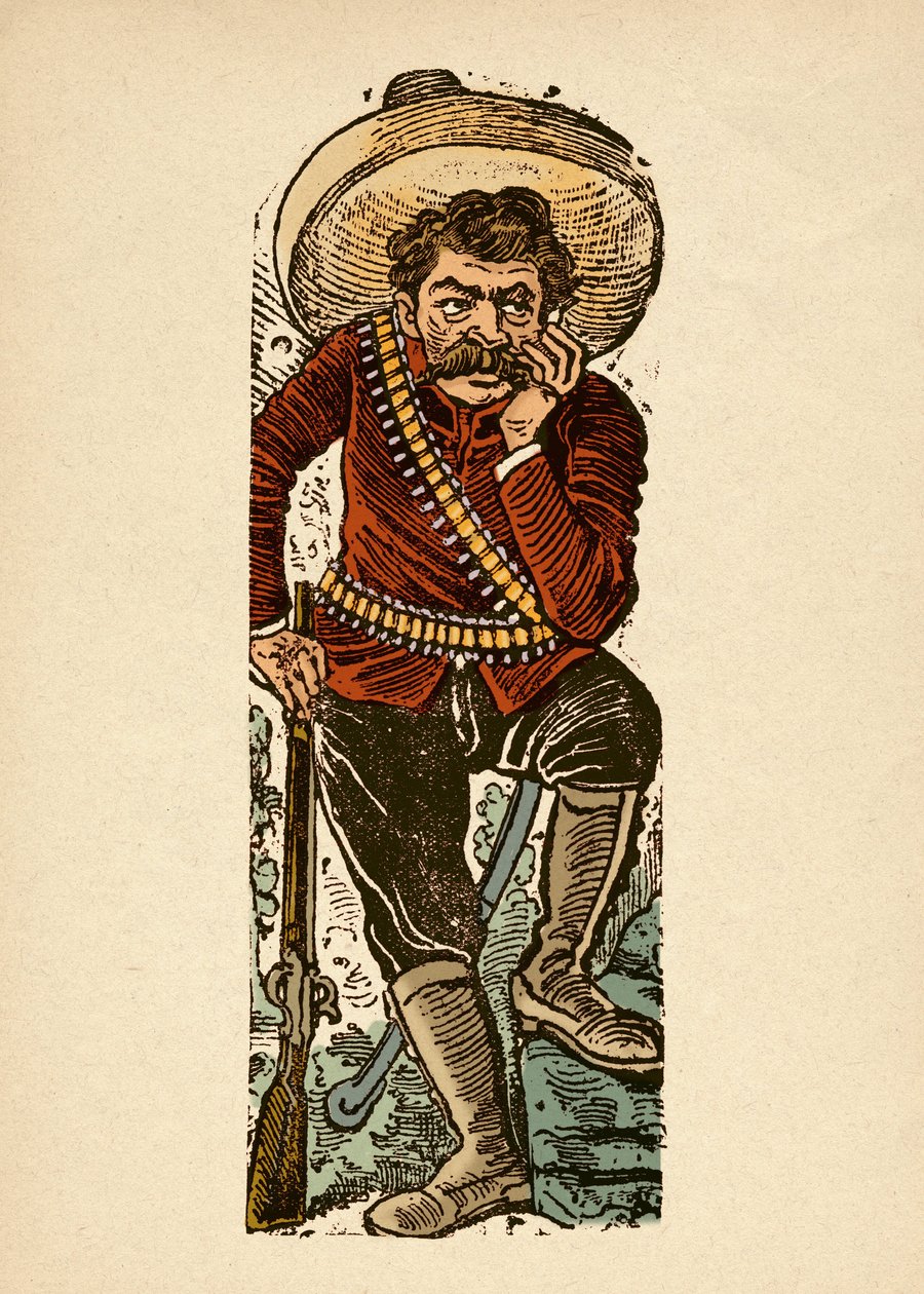 「Oのジェノベボエミリアーノ・サパタ（1879-1919）指揮下の革命家ジェノベボ・オブ・ザ・オー（1876-1952）の肖像 メキシコ 1910-1912 作： ホセ・グアダルーペ・ポサダ