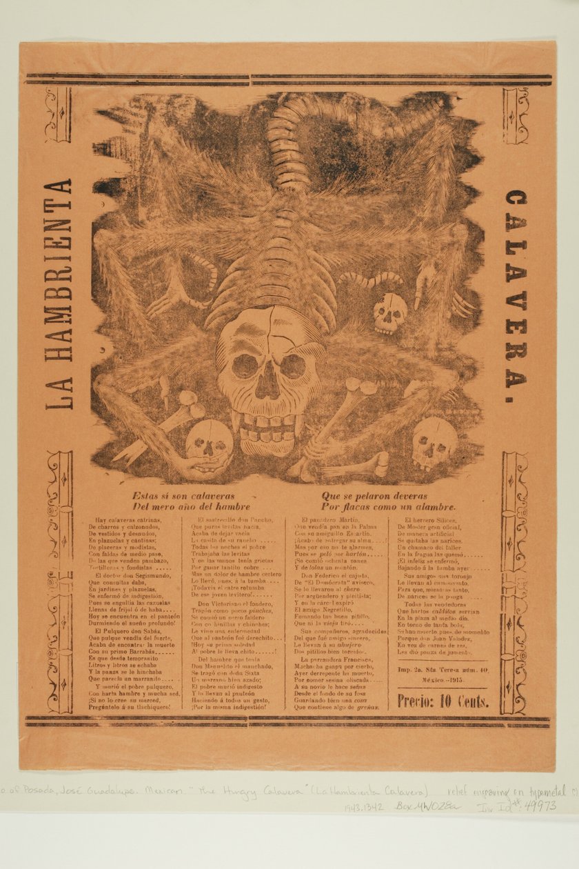 Die verhungernde Calavera 作： ホセ・グアダルーペ・ポサダ