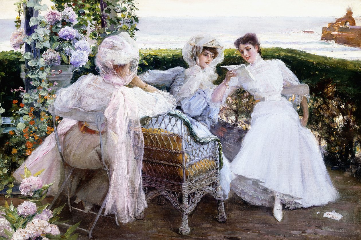 手紙、c.1903-1910（キャンバスに油彩） 作： ホセ・ビジェガス・コルデロ