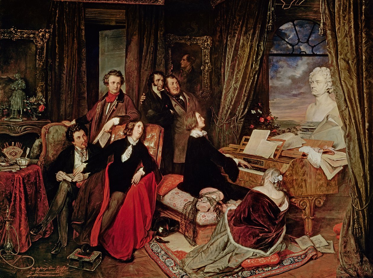 ピアノのリスト、1840 作： ジョセフ・ダンハウザー