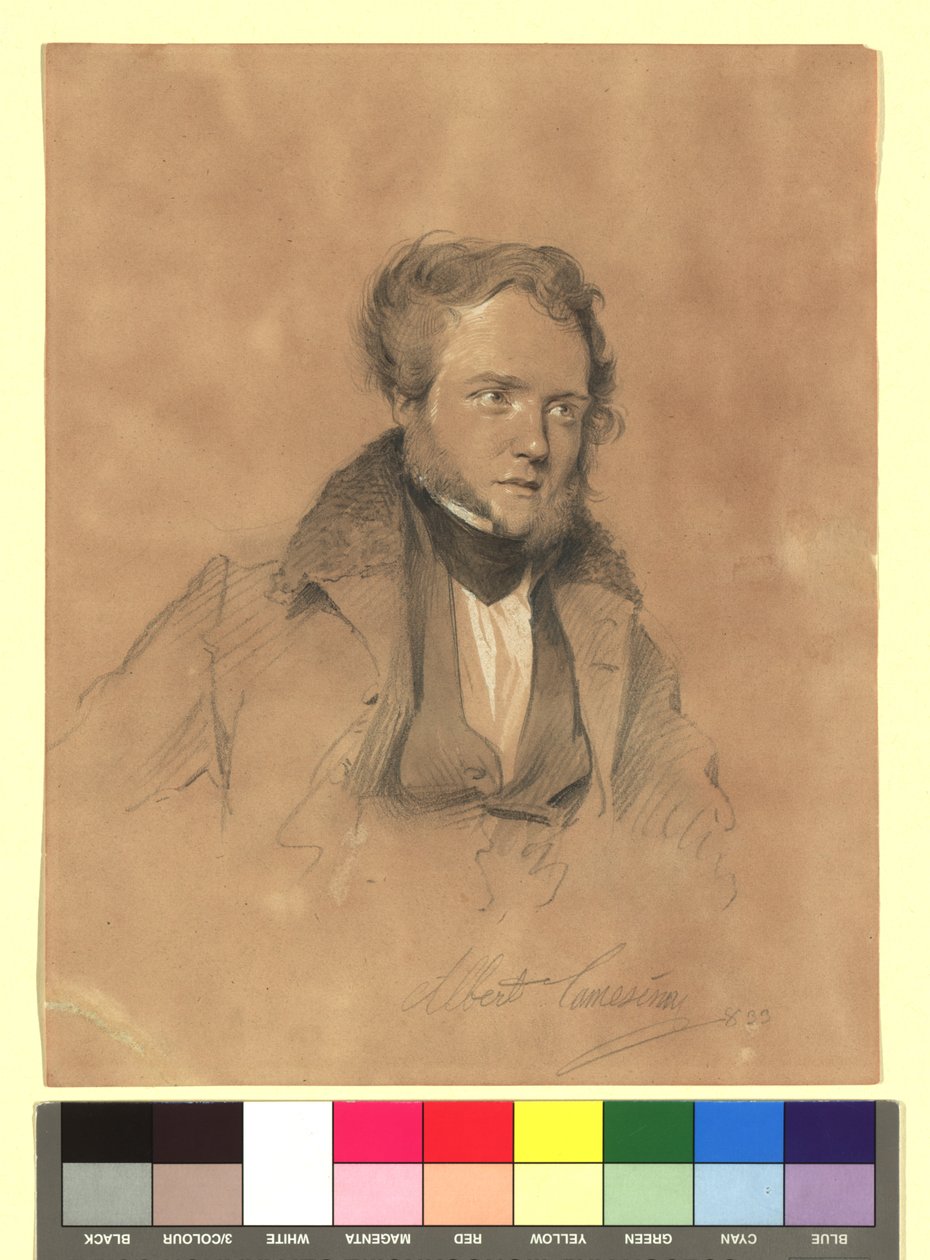 アルベルト・フォン・カメジーナ（1806-1881）、版画家、古物研究家 作： ジョセフ・ダンハウザー