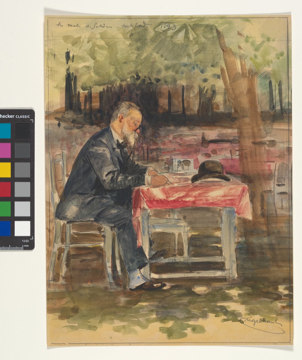 1893年のカルルスバートの画家A・シェーン 作： ジョゼフ・エンゲルハート
