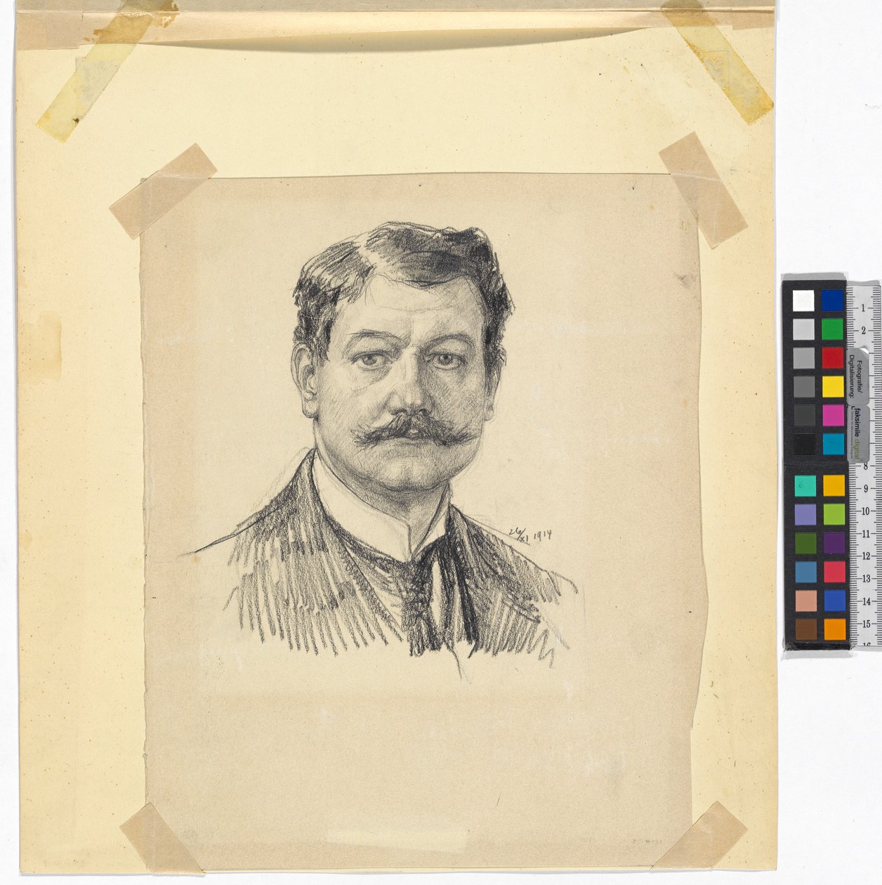 自画像 ヨーゼフ・エンゲルハルト 1914年 作： ジョゼフ・エンゲルハート