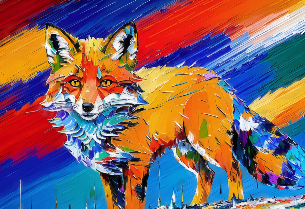 動物 キツネ_1 作： ジョセフ・ヨハン・マイケル