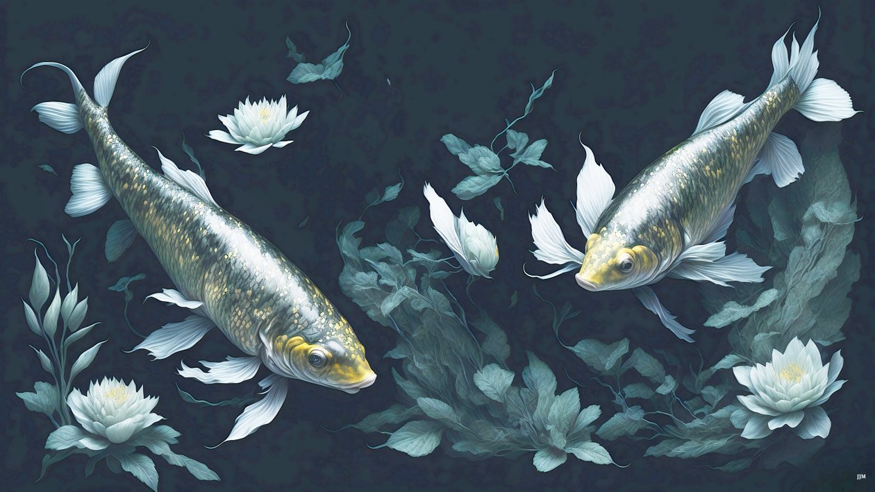 墨絵鯉鯉魚_黄_02 作： ジョセフ・ヨハン・マイケル