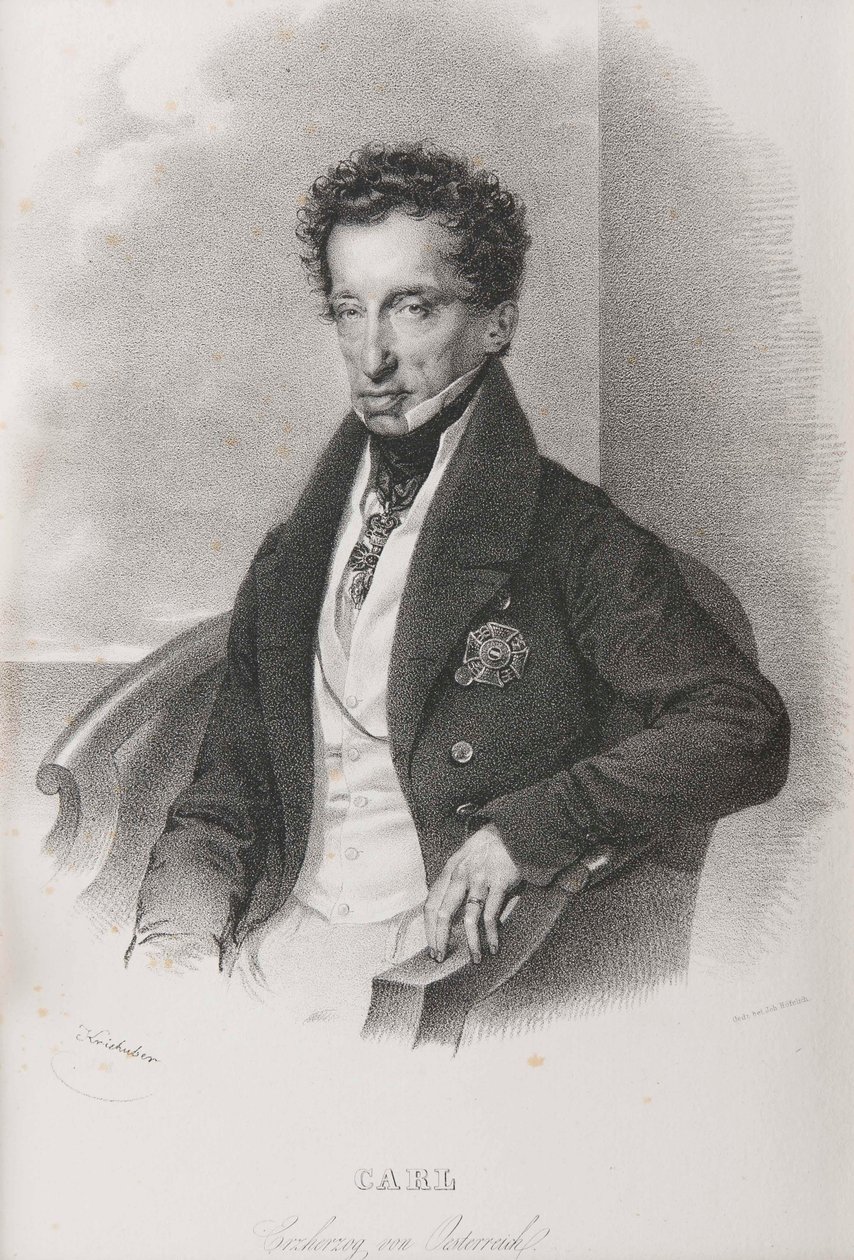 オーストリア大公カール 1771 年 - 1847 年、テッシェン公。 作： ヨーゼフ・クリフバー