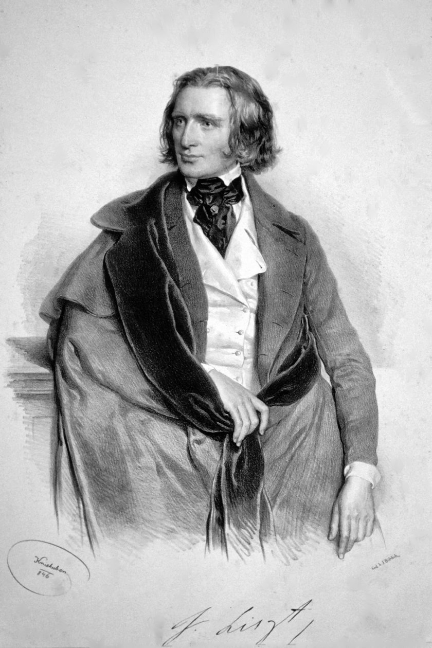 フランツ・リスト 1846年 作： ヨーゼフ・クリフバー