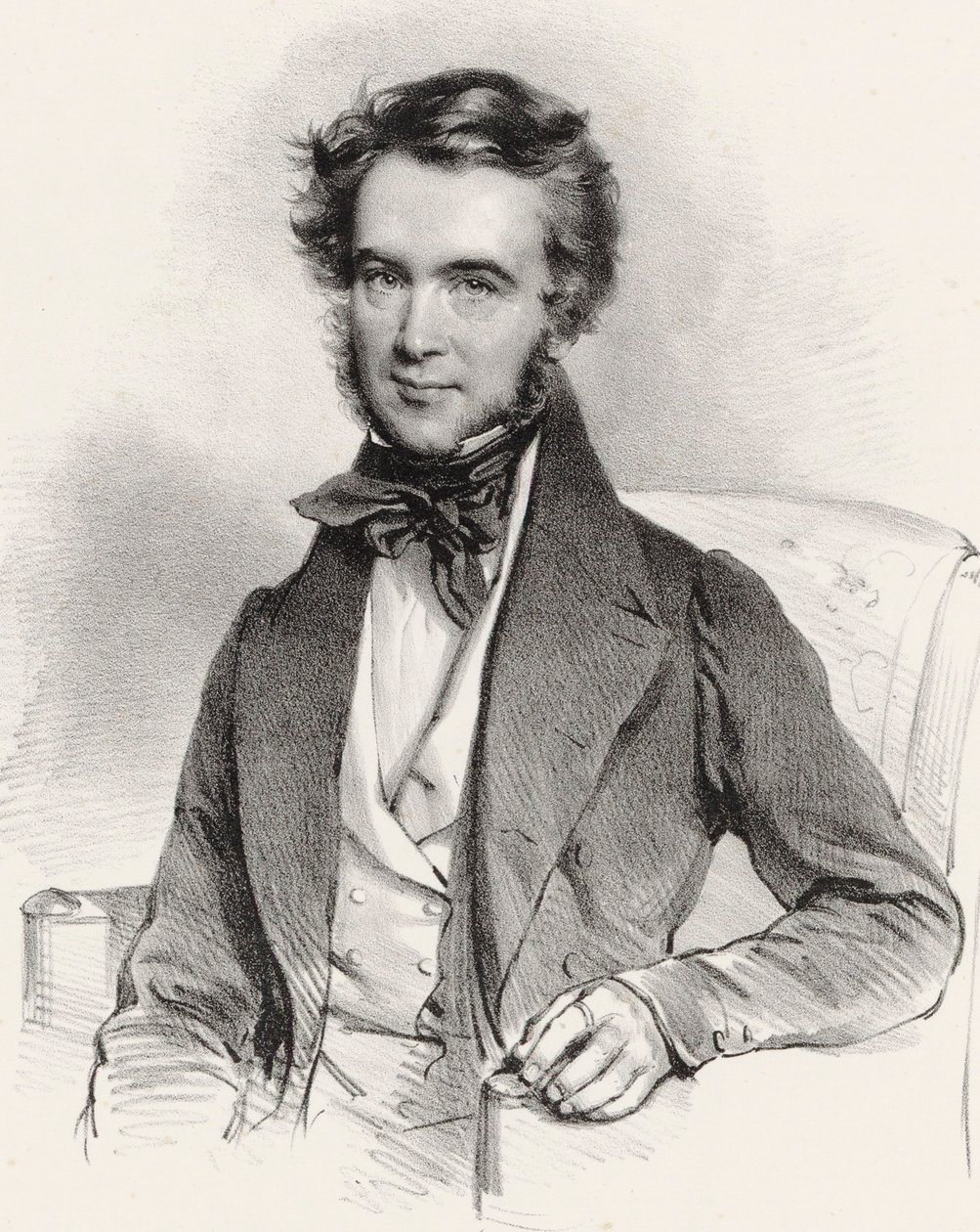 ヴァイオリン奏者で作曲家のカロル・リピスキの肖像 1790-1861年、1837年。 作： ヨーゼフ・クリフバー