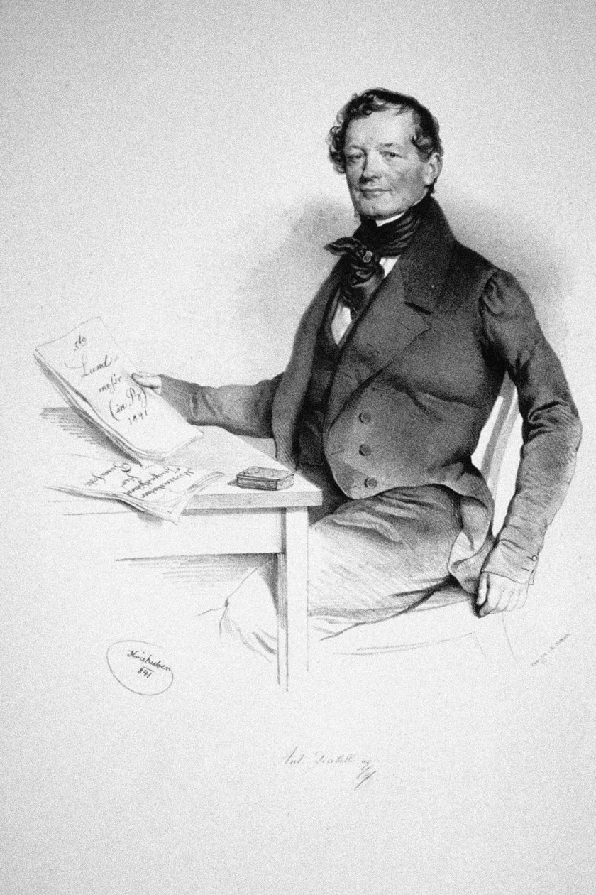 作曲家の肖像アントン・ディアベリ1781-1858、1841 作： ヨセフ・ニコラウス・クリーフバー