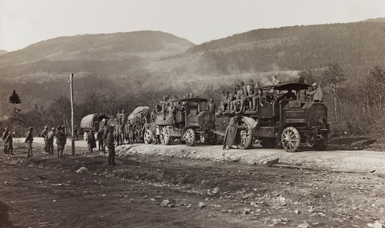アルバム "Meine weltkriegs - Erinnerungen South-West Front (Carinthia, Italien, South Tyrol) (私の世界大戦-南西戦線の思い出（カリンシア、イタリア、トレンティーノ・アルト・アディジェ）1915年3月31日-1918年11月19日 - Josef Zohles Wien ": ヘルマグの軍用車両 作： ヨーゼフ・ゾーレス