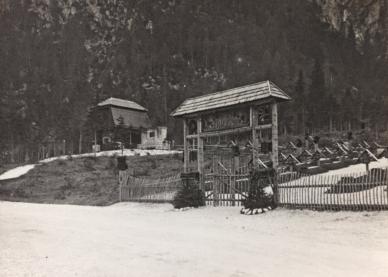 アルバム "Meine weltkriegs - Erinnerungen South-West Front (Carinthia, Italien, South Tyrol) (私の世界大戦-南西戦線の記憶（カリンシア、イタリア、トレンティーノ・アルト・アディジェ）1915/03/1931-12/11/1918 - Josef Zohles Wien ": Seisseの軍事墓地 作： ヨーゼフ・ゾーレス