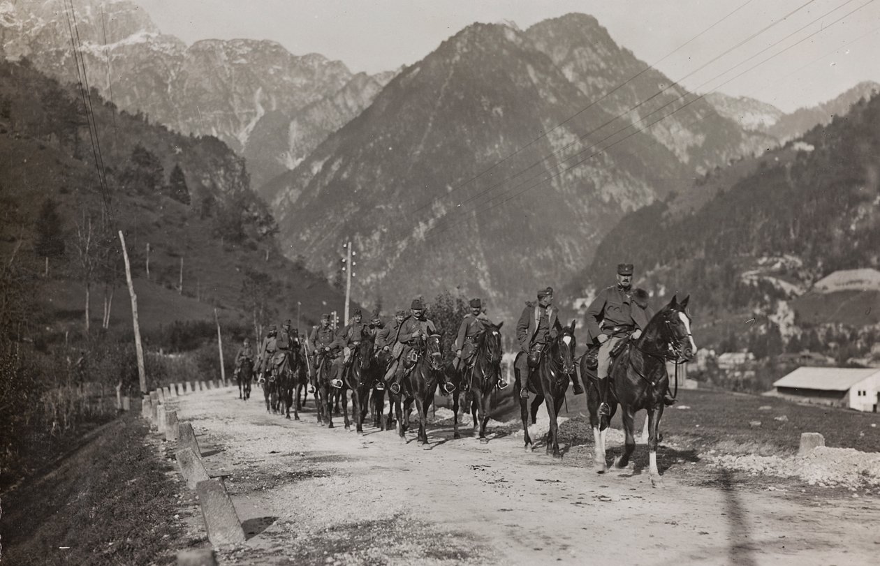 アルバム「Meine weltkriegs - Erinnerungen South-West Front (Carinthia, Italien, South Tyrol) (私の世界大戦-南西戦線の記憶（カリンシア、イタリア、トレンティーノ・アルト・アディジェ）1915年3月31日-1918年11月19日 - Josef Zohles Wien ": 騎兵隊の兵士（b/... 作： ヨーゼフ・ゾーレス