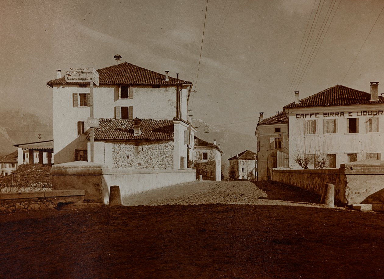 アルバム "Meine weltkriegs - Erinnerungen South-West Front (Carinthia, Italien, South Tyrol) (私の世界大戦-南西戦線の記憶（カリンシア、イタリア、トレンティーノ・アルト・アディジェ）1915/03/1931-12/11/1918 - Josef Zohles Wien ": キウサフォルテの眺め（白黒写真 作： ヨーゼフ・ゾーレス