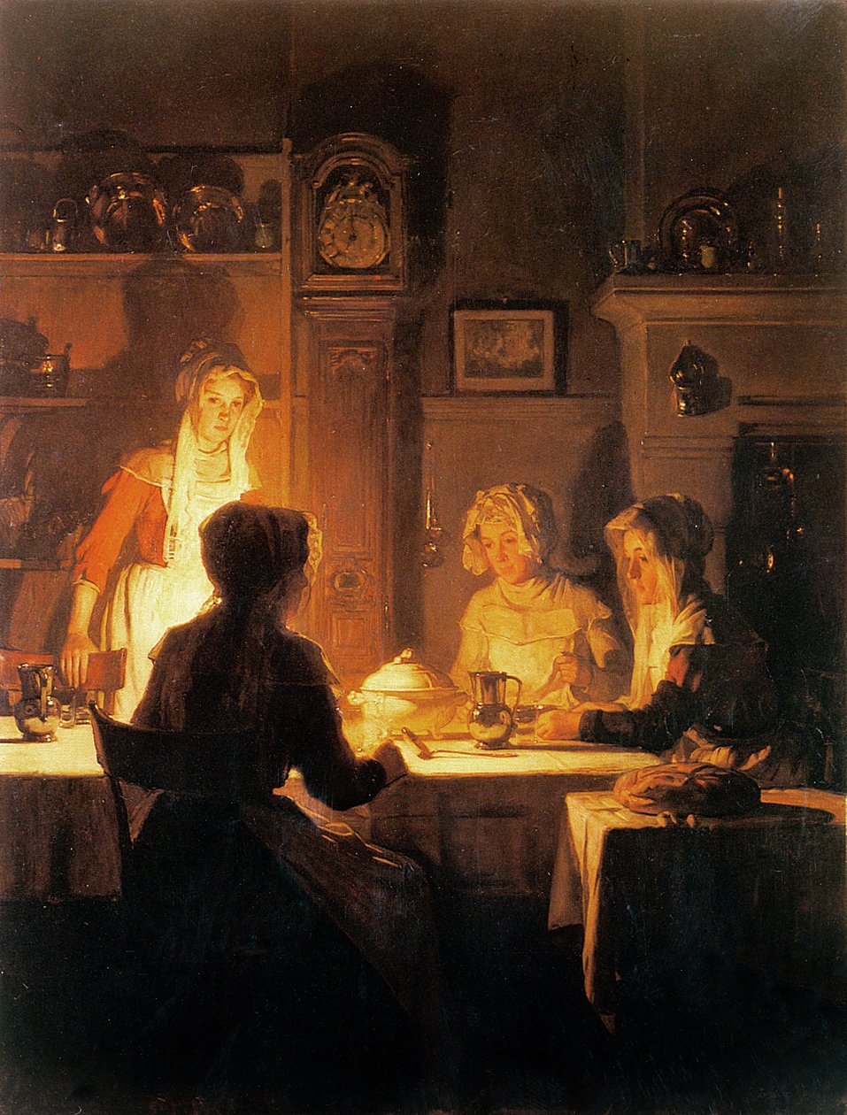 夕食、1900年頃 作： ジョセフ・ベイル