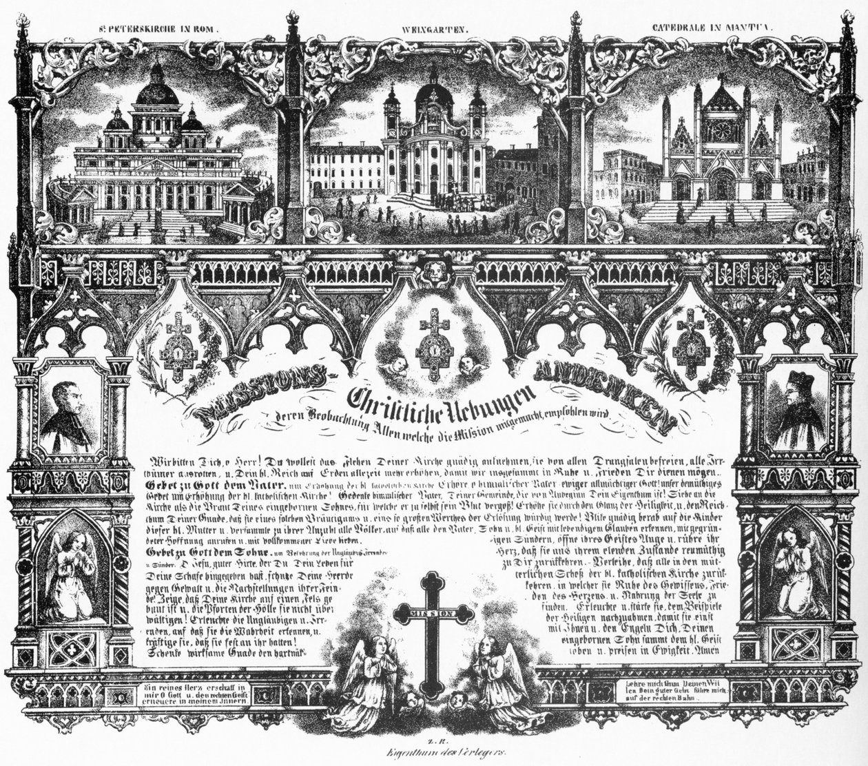 クリスチャン演習、ミッション記念品、1852 作： ジョセフ・バイエル