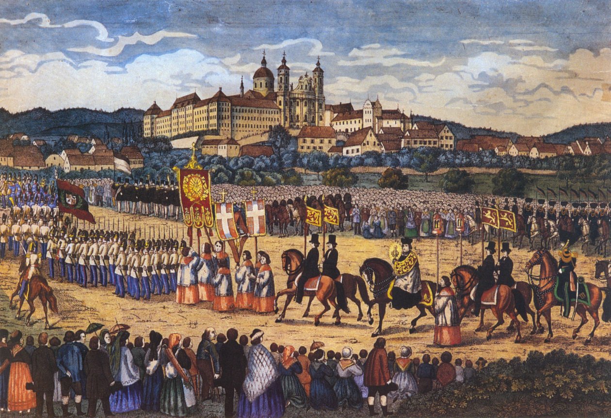 1865年以降のアルトドルフウェインガルテンの聖血行列 作： ジョセフ・バイエル