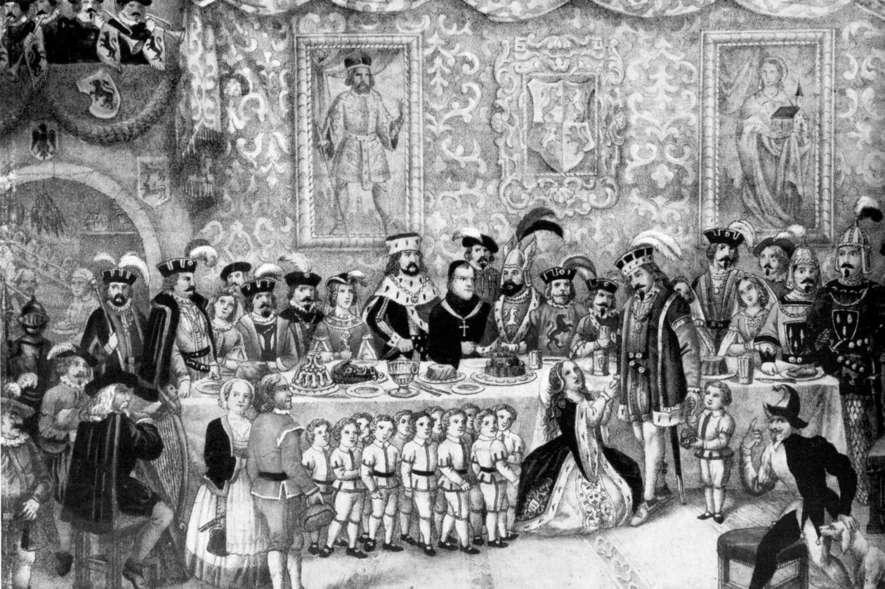 1862年3月3日のカーニバルゲームとしての歓待、パフォーマンス 作： ジョセフ・バイエル