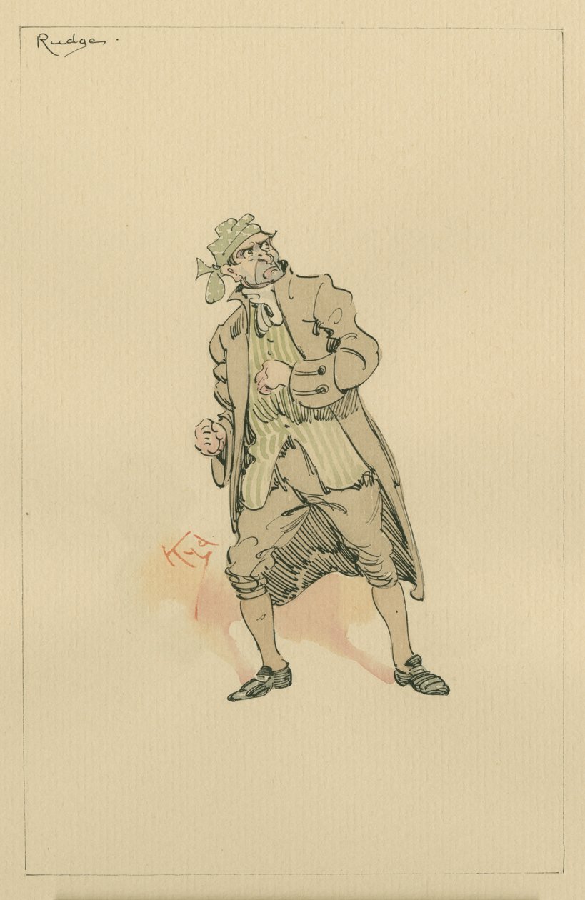 Barnaby Rudge Sr、c.1920s（紙にトイレとペンとインク） 作： ジョセフ・クレイトン・クラーク