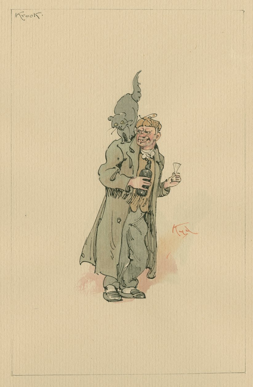 Krook、c.1920s（紙にトイレとペンとインク） 作： ジョセフ・クレイトン・クラーク