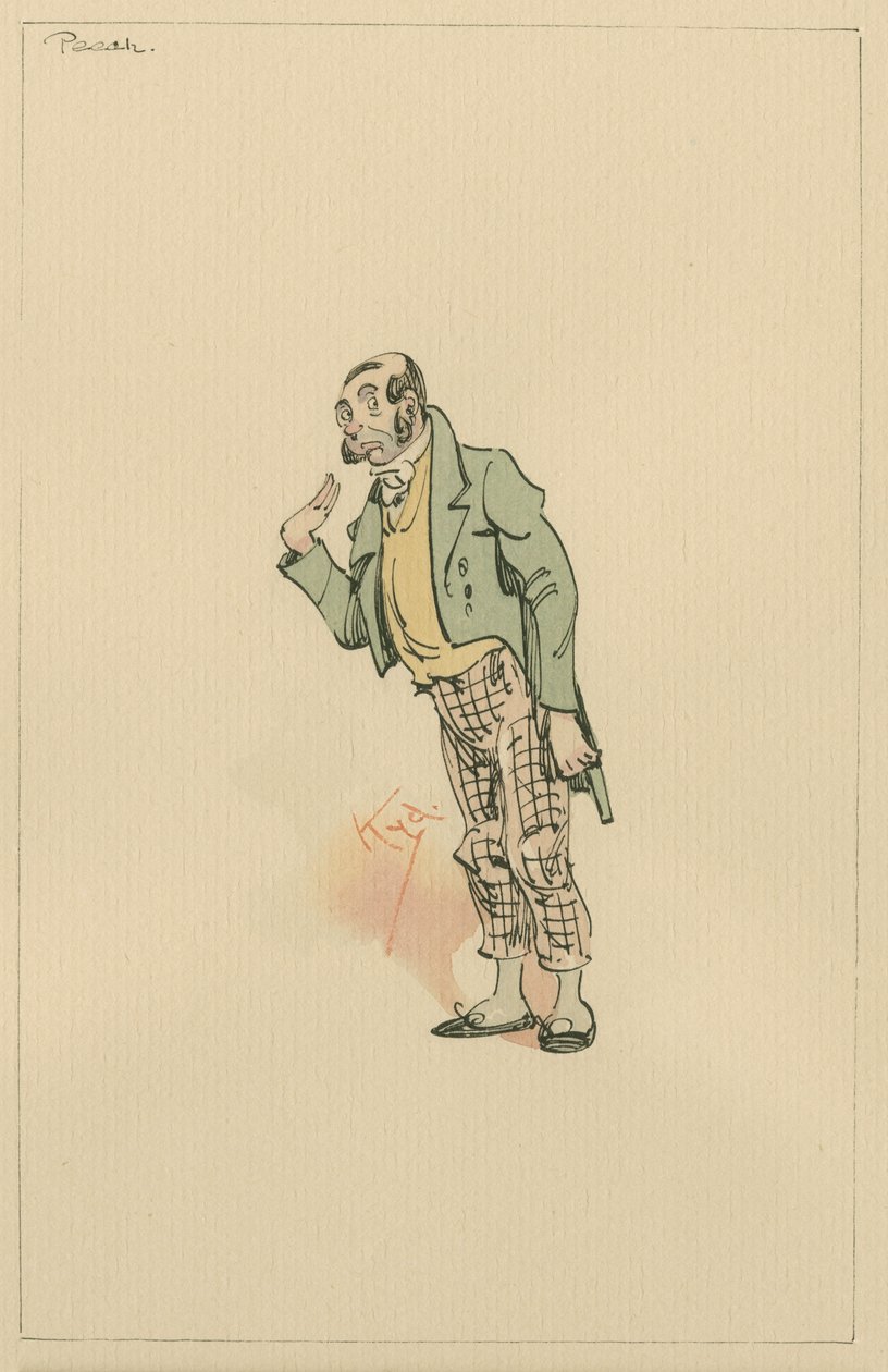 パーチ氏、1920年代（紙にトイレとペンとインク） 作： ジョセフ・クレイトン・クラーク