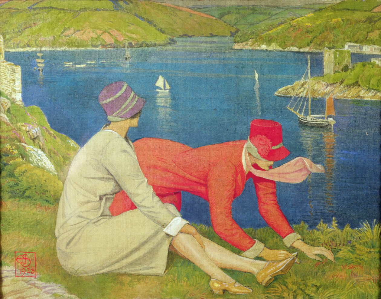 植物学者、1928（tempera） 作： ジョセフエドワードサウソール