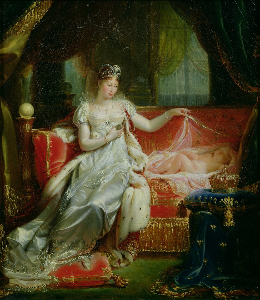 皇后マリエルイーズ（1791-1847）とローマの王、1812 作： ジョセフ・フランケ