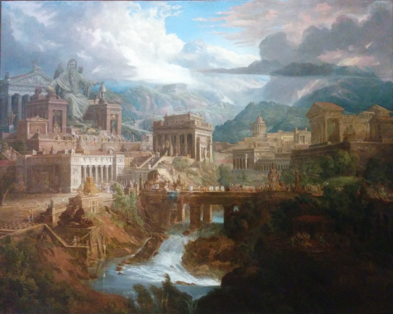 古代ギリシャの都市レバデイアにあるゼウスの巨大な像 作： ジョセフマイケルガンディ