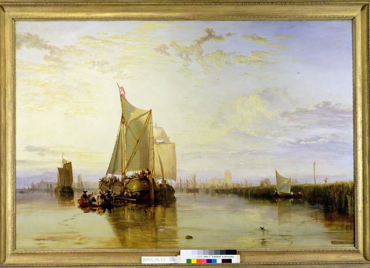 ドルトまたはドルドレヒト：ロッテルダムBecalmed、1817-18年からのドルトパケットボート 作： ジョセフ・マロード・ウィリアム・ターナー